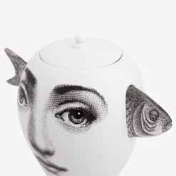 Vases<Fornasetti Vase Pesce White/Black
