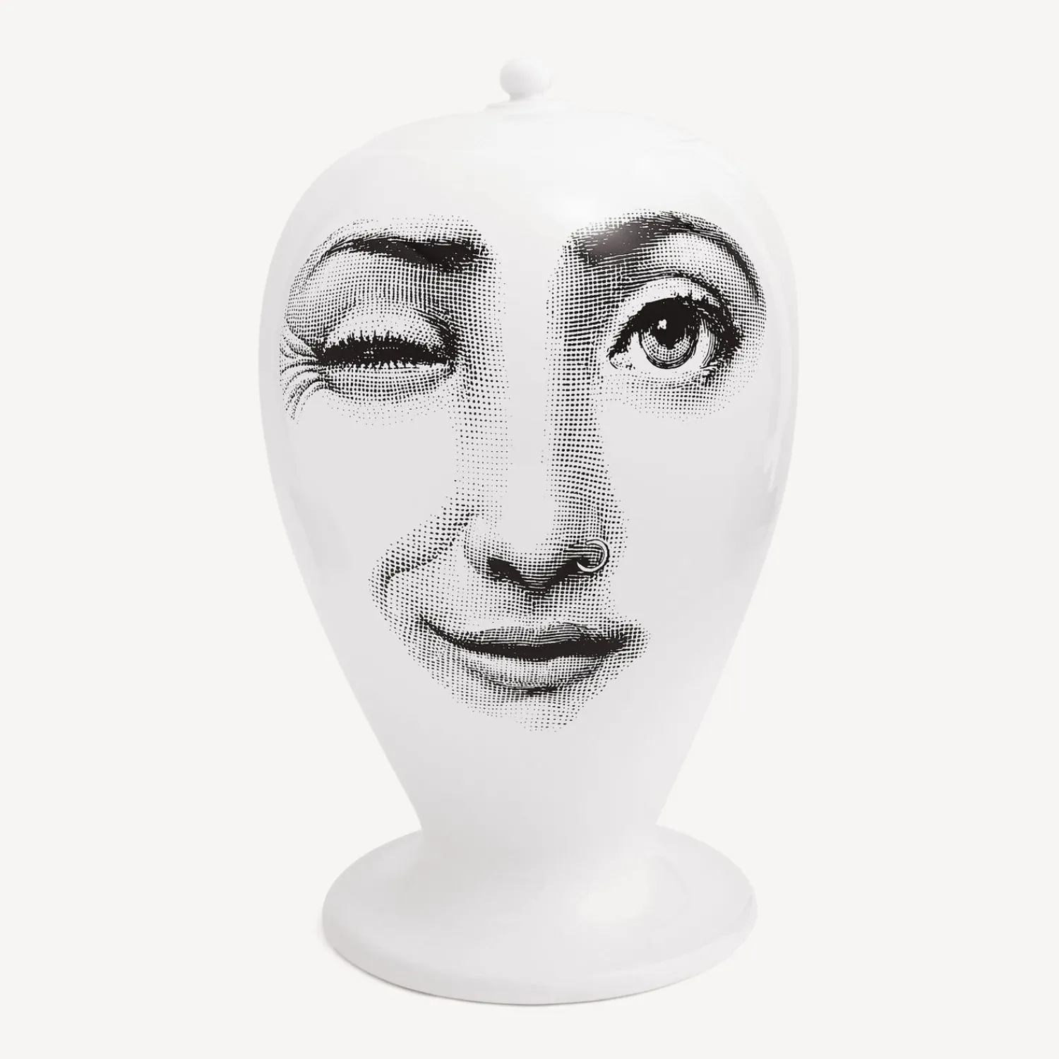 Vases<Fornasetti Vase Piercing White/Black