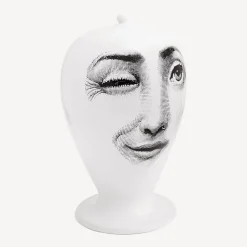 Vases<Fornasetti Vase Piercing White/Black
