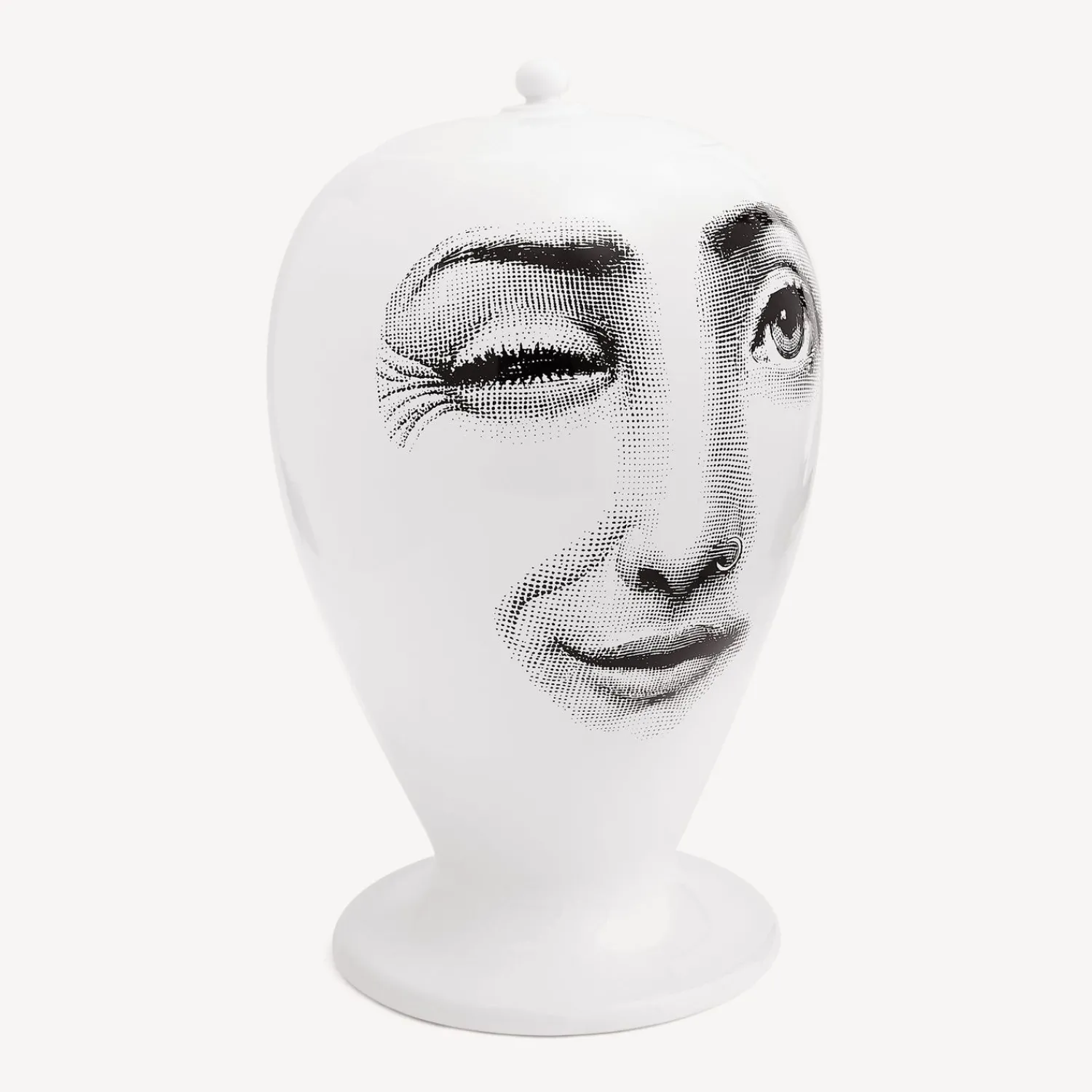 Vases<Fornasetti Vase Piercing White/Black