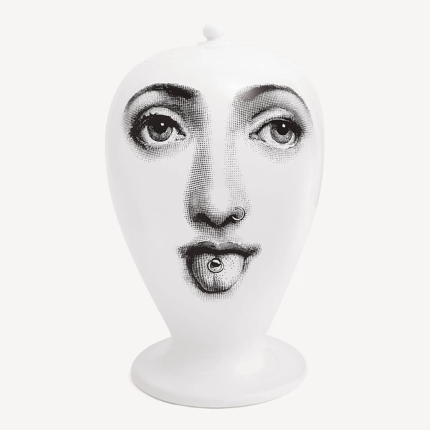 Vases<Fornasetti Vase Piercing White/Black