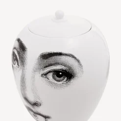 Vases<Fornasetti Vase Piercing White/Black
