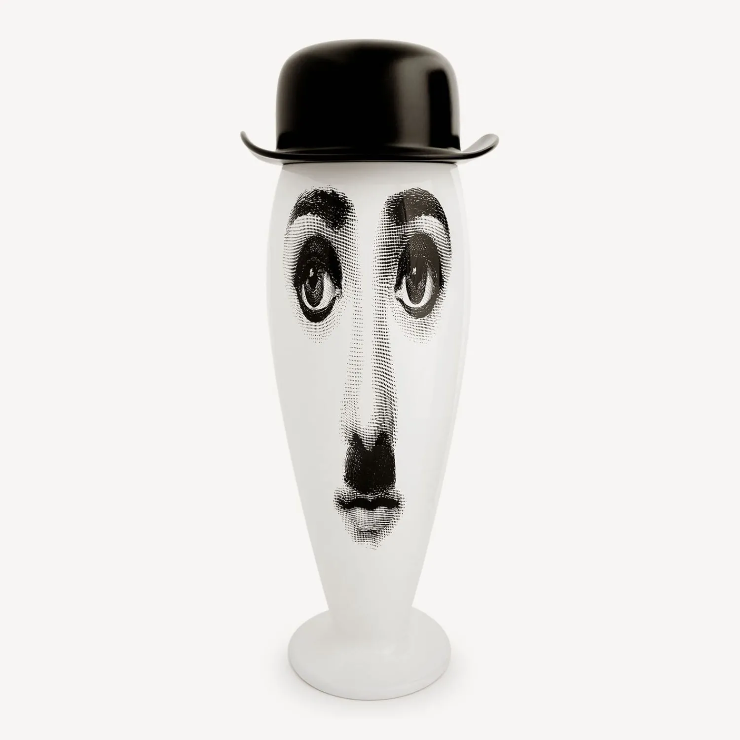 Vases<Fornasetti Vase Smilzo Charlot White/Black