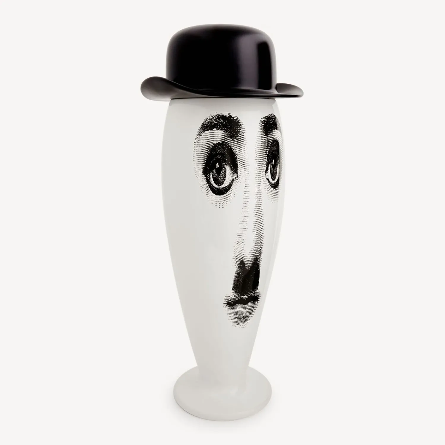 Vases<Fornasetti Vase Smilzo Charlot White/Black