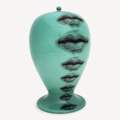 Vases<Fornasetti Vaso Bocche Green/Black