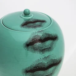 Vases<Fornasetti Vaso Bocche Green/Black