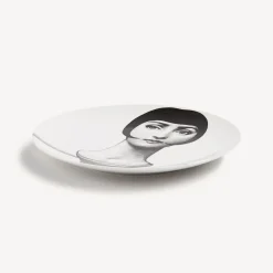 Antiquity<Fornasetti Wall Plate Tema E Variazioni N.192 White/Black