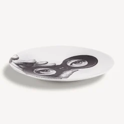 Surrealism<Fornasetti Wall Plate Tema E Variazioni N.371 White/Black