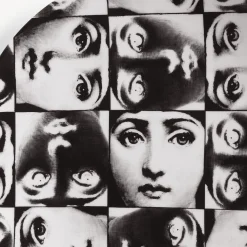 Repetition<Fornasetti Wall Plate Tema E Variazioni N.275 White/Black