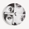 Repetition<Fornasetti Wall Plate Tema E Variazioni N.244 White/Black