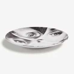 Repetition<Fornasetti Wall Plate Tema E Variazioni N.244 White/Black