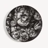 Flowers<Fornasetti Wall Plate Tema E Variazioni N.315 White/Black