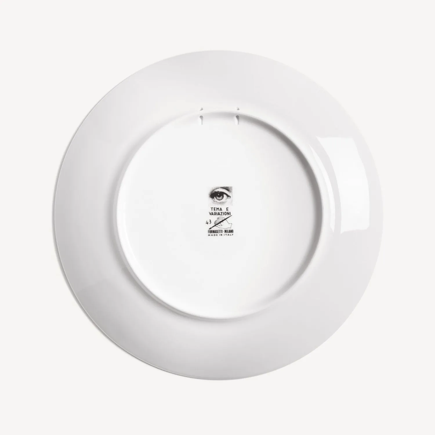 Repetition<Fornasetti Wall Plate Tema E Variazioni N.43 White/Black