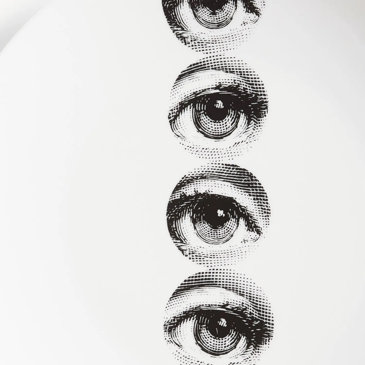 Repetition<Fornasetti Wall Plate Tema E Variazioni N.43 White/Black