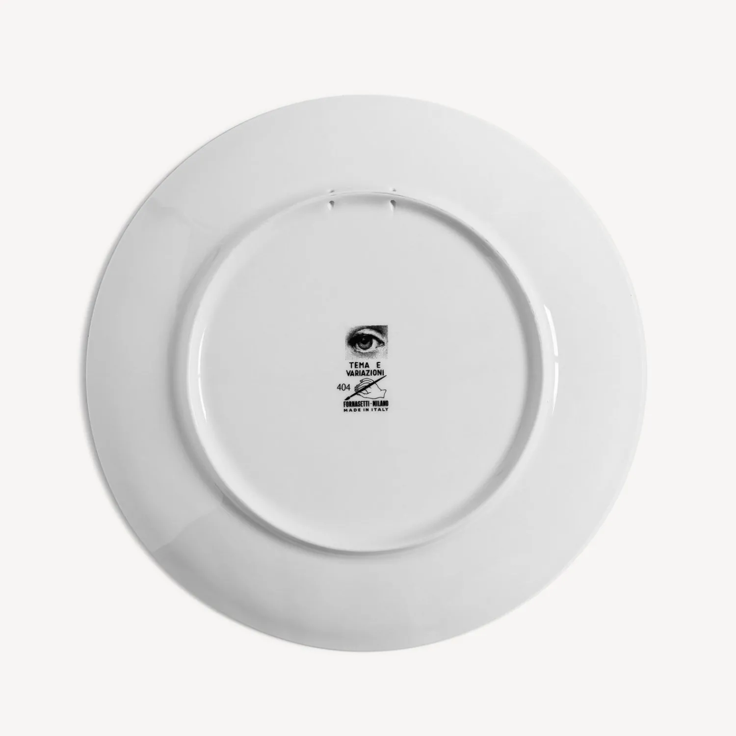 United For Peace<Fornasetti Wall Plate Tema E Variazioni N.404 United For Peace White/Black/Gold