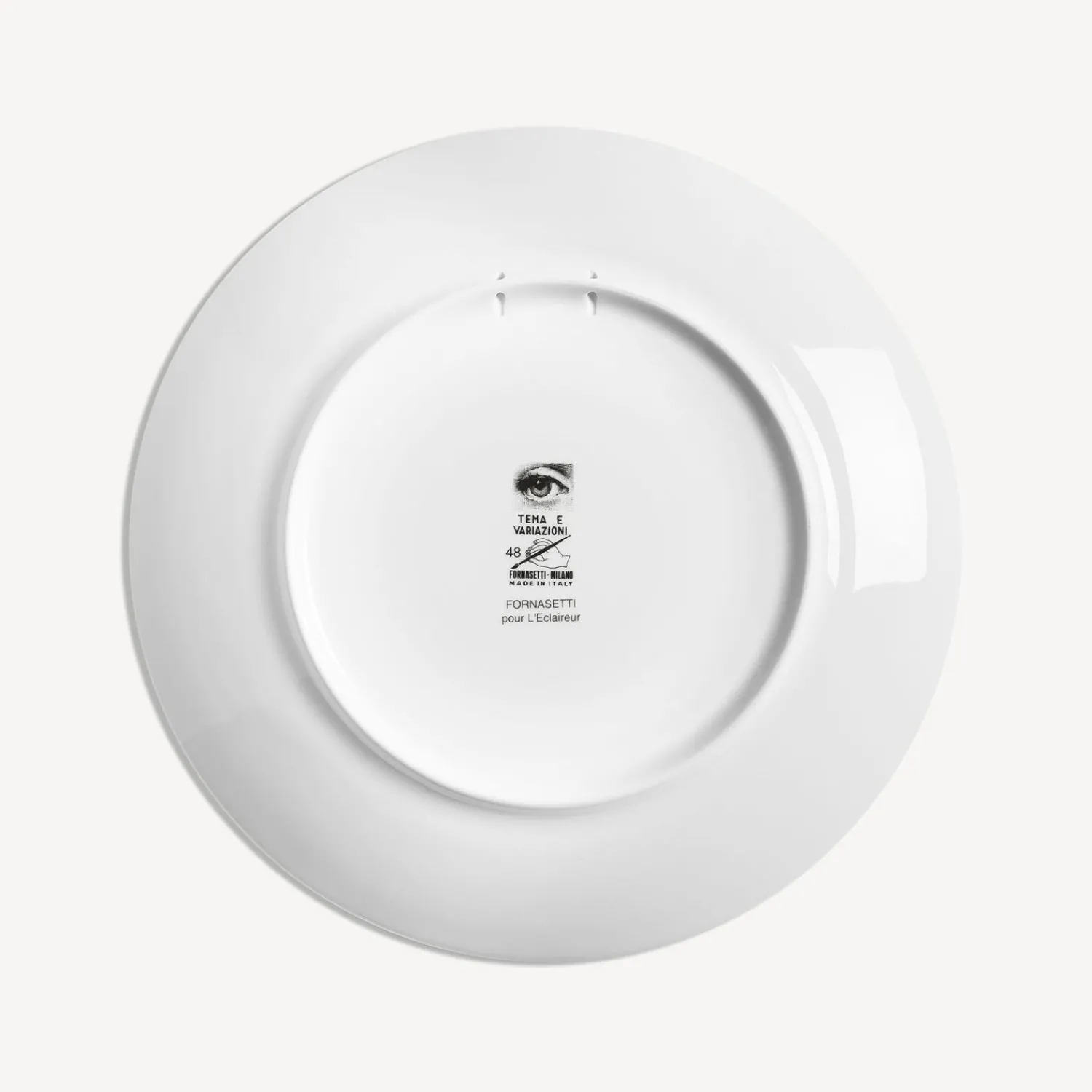 Fragment<Fornasetti Wall Plate Tema E Variazioni N.48 White/Black