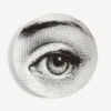 Occhi<Fornasetti Wall Plate Tema E Variazioni N.248 White/Black