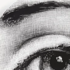 Occhi<Fornasetti Wall Plate Tema E Variazioni N.248 White/Black