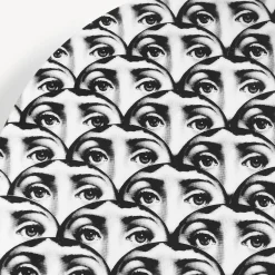 Repetition<Fornasetti Wall Plate Tema E Variazioni N.224 White/Black