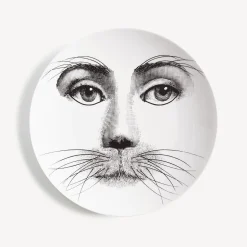 Animals<Fornasetti Wall Plate Tema E Variazioni N.311 White/Black