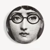 Occhi<Fornasetti Wall Plate Tema E Variazioni N.26 White/Black