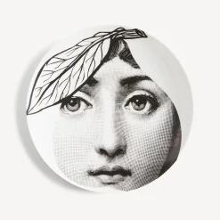 Fruit<Fornasetti Wall Plate Tema E Variazioni N.24 White/Black