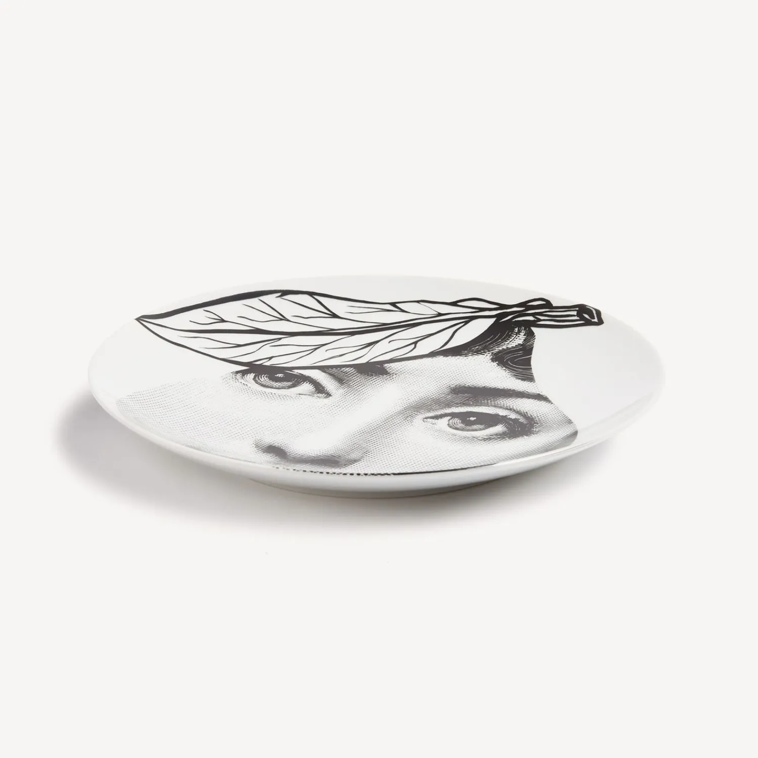 Fruit<Fornasetti Wall Plate Tema E Variazioni N.24 White/Black