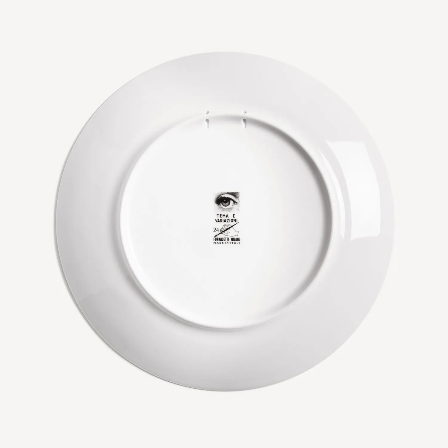 Fruit<Fornasetti Wall Plate Tema E Variazioni N.24 White/Black