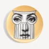 Antiquity<Fornasetti Wall Plate Tema E Variazioni N.278 White/Black/Gold