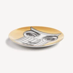 Antiquity<Fornasetti Wall Plate Tema E Variazioni N.278 White/Black/Gold
