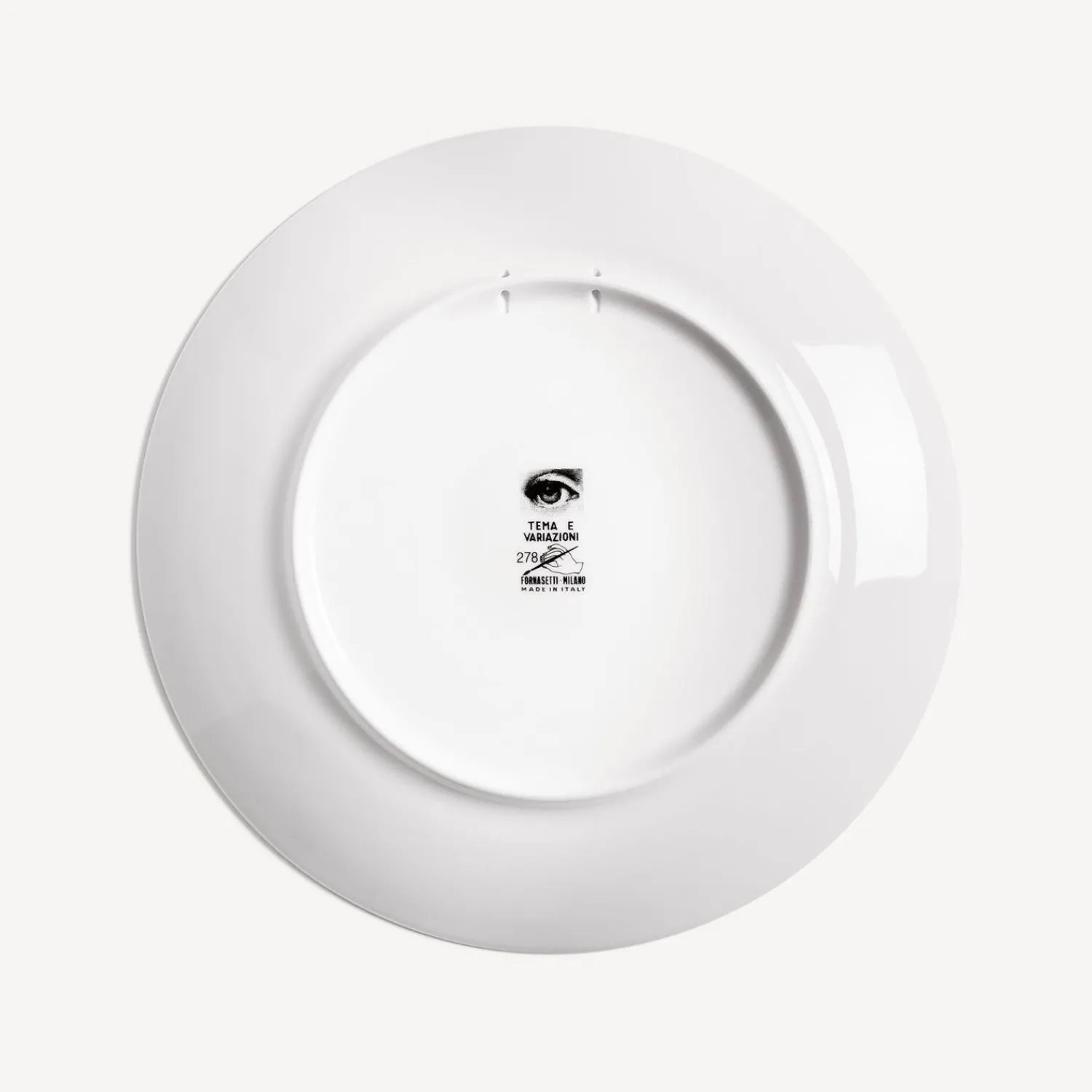 Antiquity<Fornasetti Wall Plate Tema E Variazioni N.278 White/Black/Gold