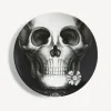 Flowers<Fornasetti Wall Plate Tema E Variazioni N.365 White/Black
