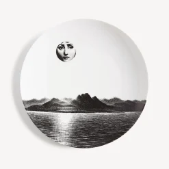 Soli<Fornasetti Wall Plate Tema E Variazioni N.85 White/Black