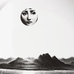 Soli<Fornasetti Wall Plate Tema E Variazioni N.85 White/Black