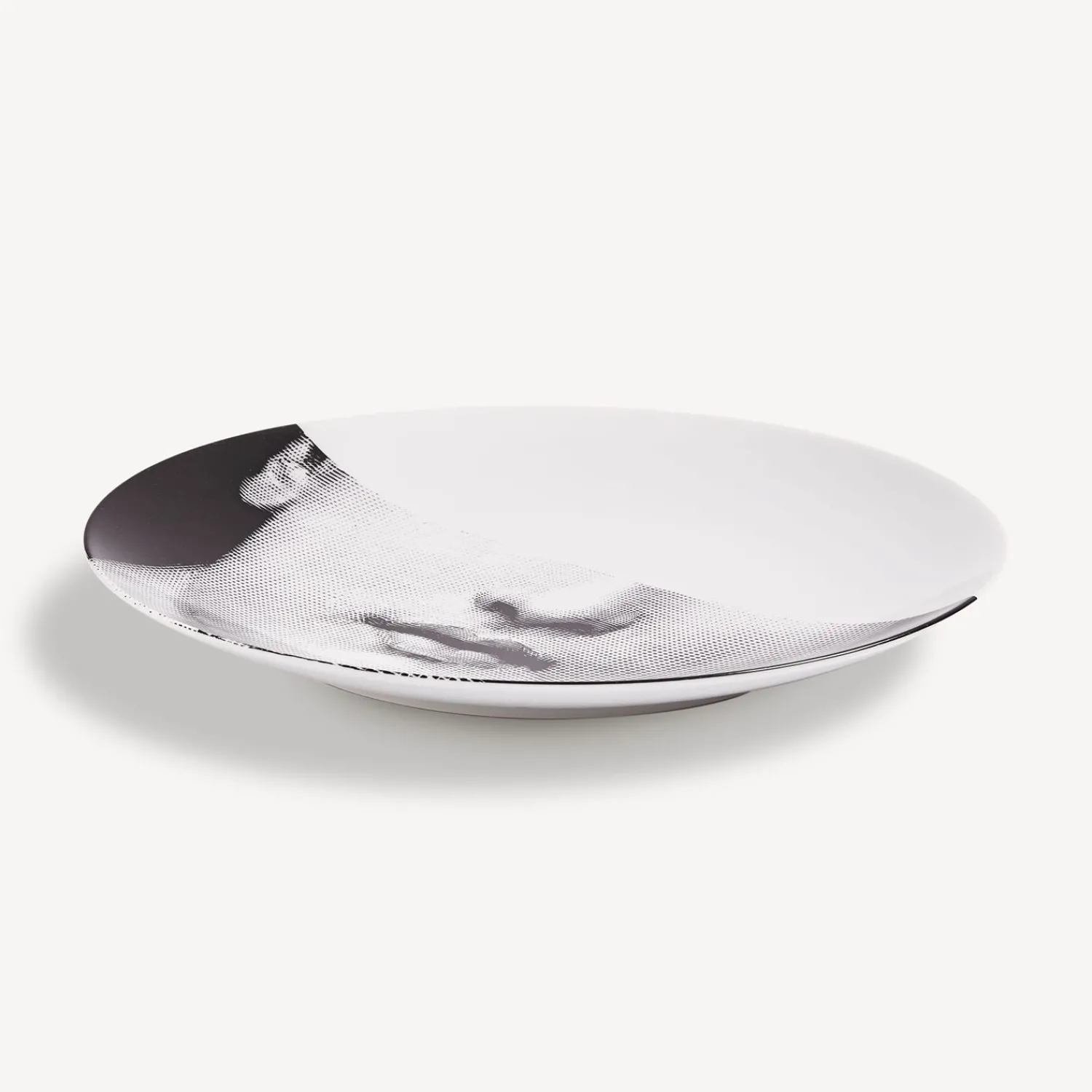 Fragment<Fornasetti Wall Plate Tema E Variazioni N.7 White/Black
