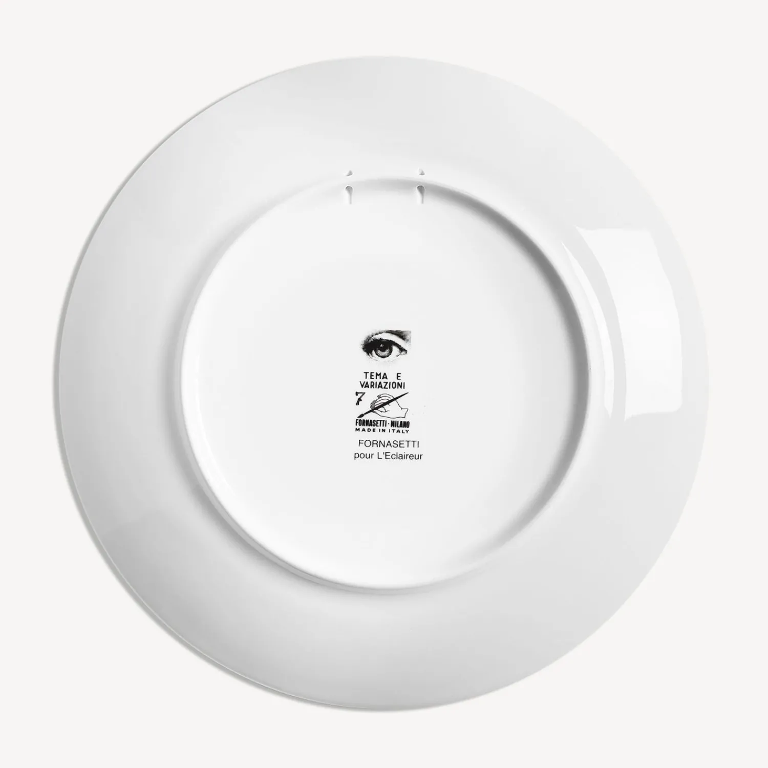 Fragment<Fornasetti Wall Plate Tema E Variazioni N.7 White/Black