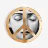 United For Peace<Fornasetti Wall Plate Tema E Variazioni N.403 United For Peace White/Black/Gold