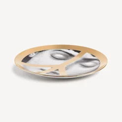 United For Peace<Fornasetti Wall Plate Tema E Variazioni N.403 United For Peace White/Black/Gold