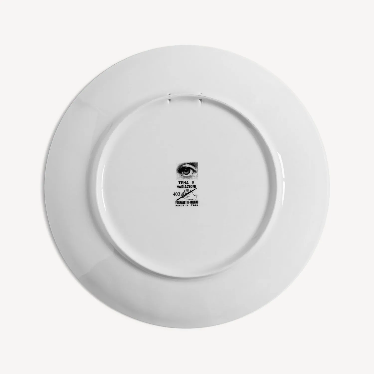 United For Peace<Fornasetti Wall Plate Tema E Variazioni N.403 United For Peace White/Black/Gold