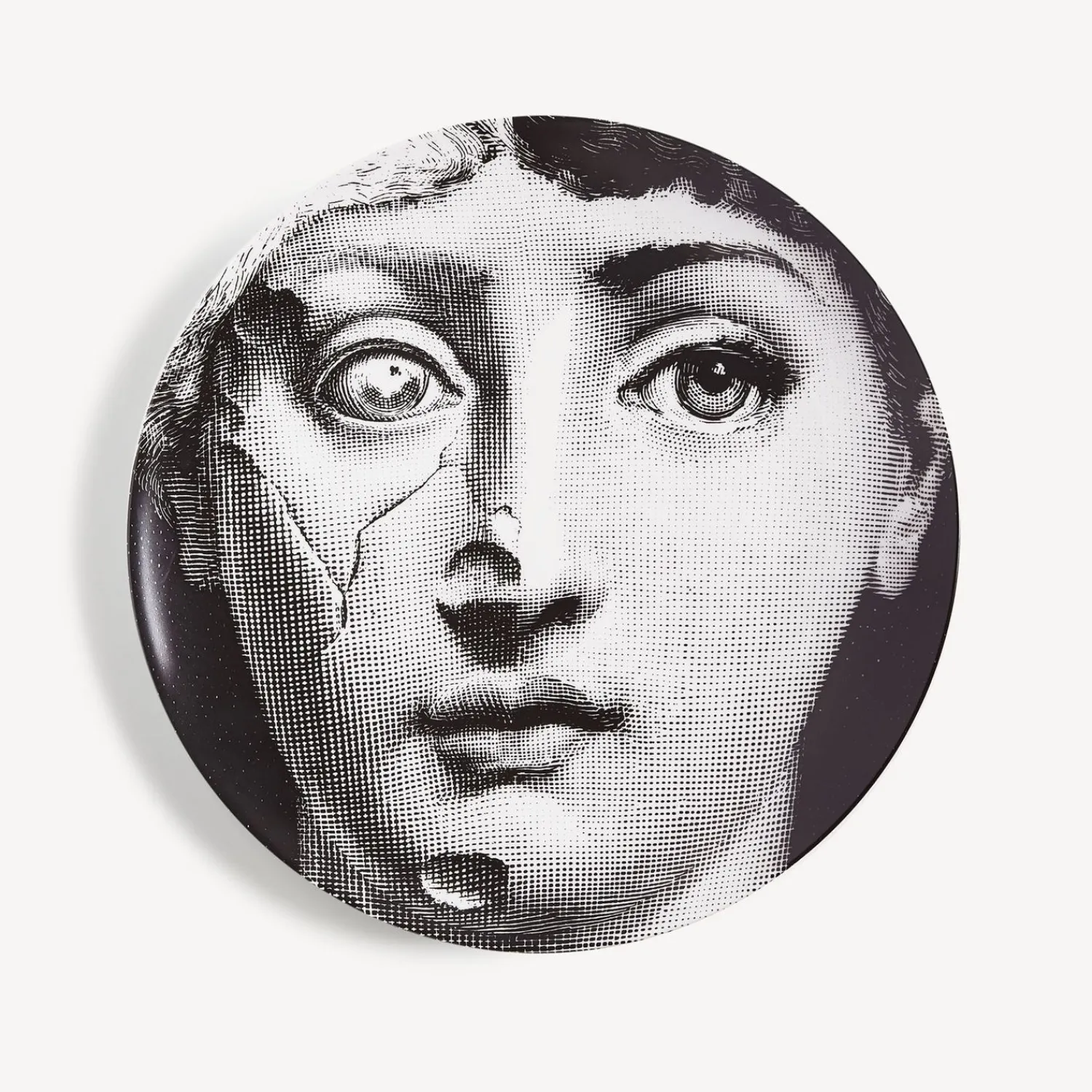 Antiquity<Fornasetti Wall Plate Tema E Variazioni N.378 White/Black