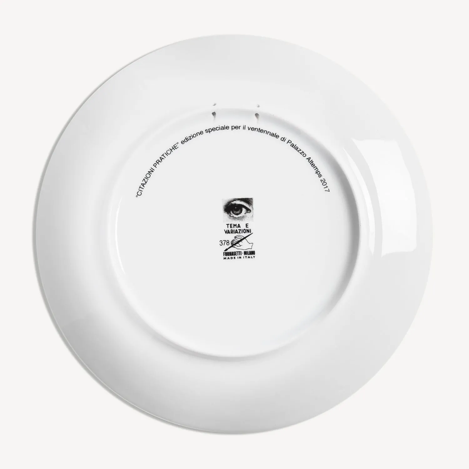 Antiquity<Fornasetti Wall Plate Tema E Variazioni N.378 White/Black