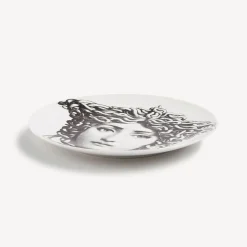 Antiquity<Fornasetti Wall Plate Tema E Variazioni N.217 White/Black