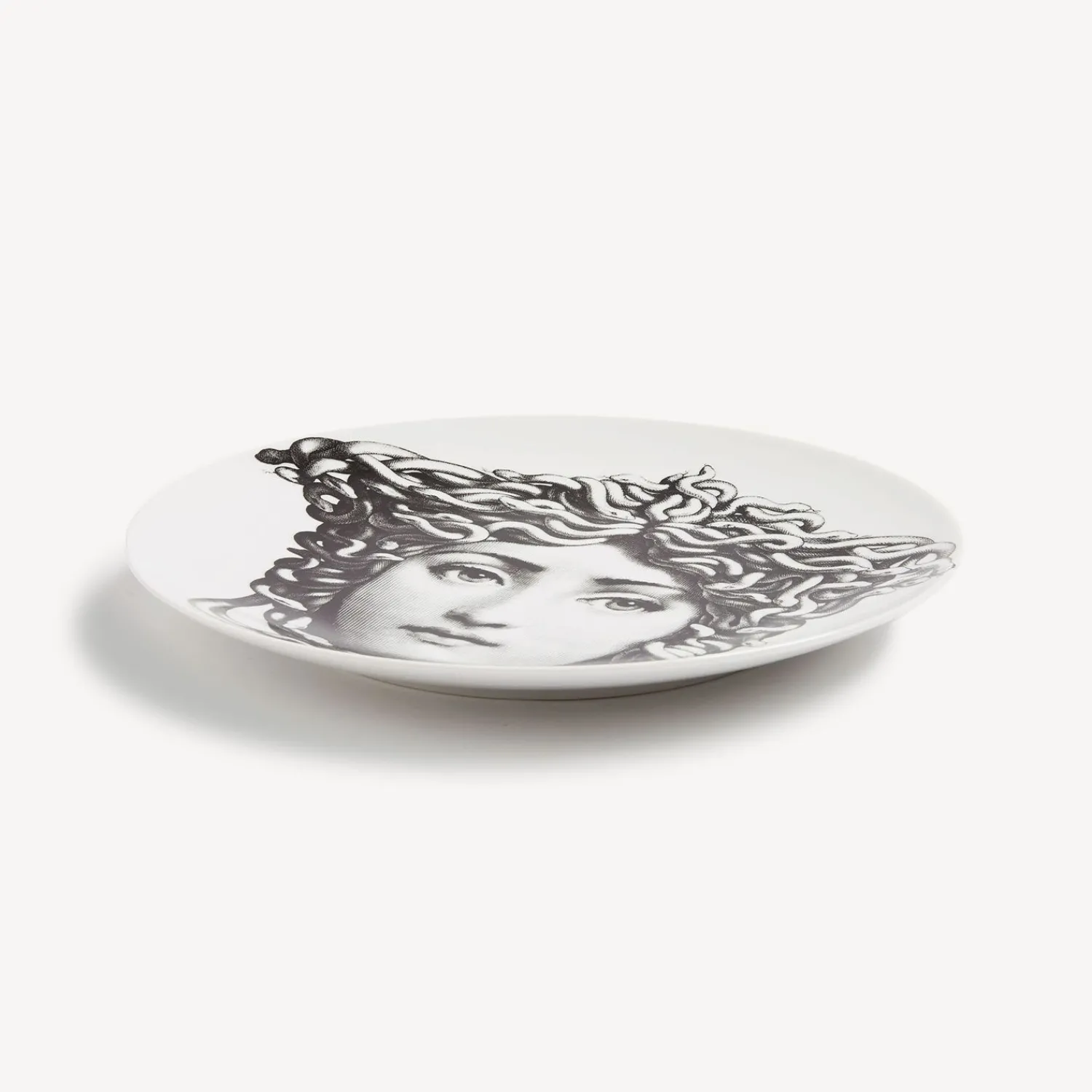 Antiquity<Fornasetti Wall Plate Tema E Variazioni N.217 White/Black