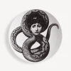 Animals<Fornasetti Wall Plate Tema E Variazioni N.198 White/Black