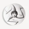 Antiquity<Fornasetti Wall Plate Tema E Variazioni N.186 White/Black