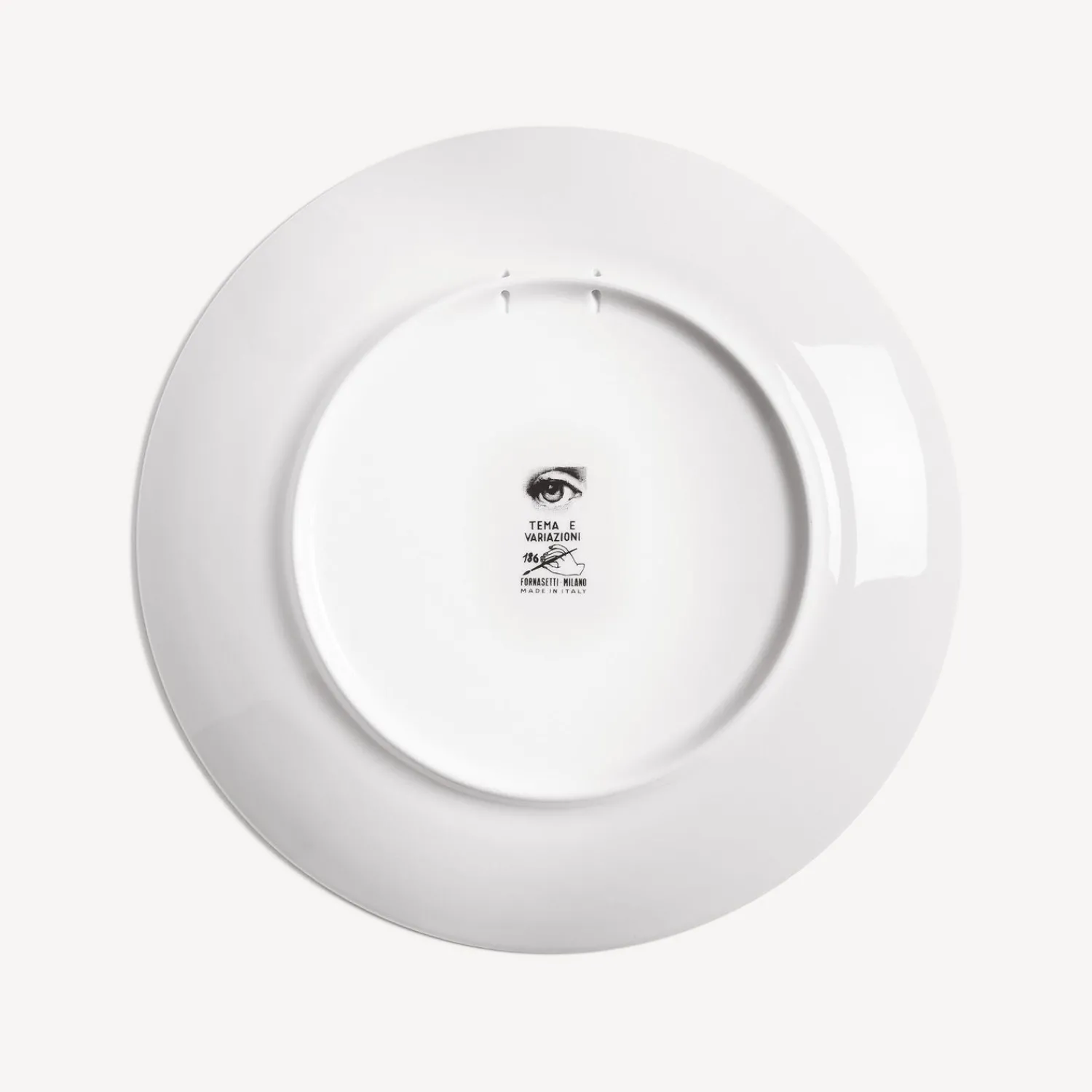 Antiquity<Fornasetti Wall Plate Tema E Variazioni N.186 White/Black
