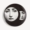 Soli<Fornasetti Wall Plate Tema E Variazioni N.150 White/Black