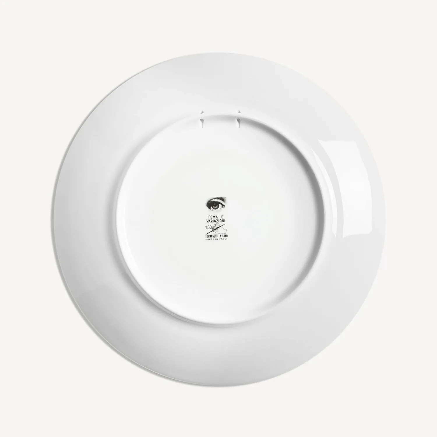 Soli<Fornasetti Wall Plate Tema E Variazioni N.150 White/Black