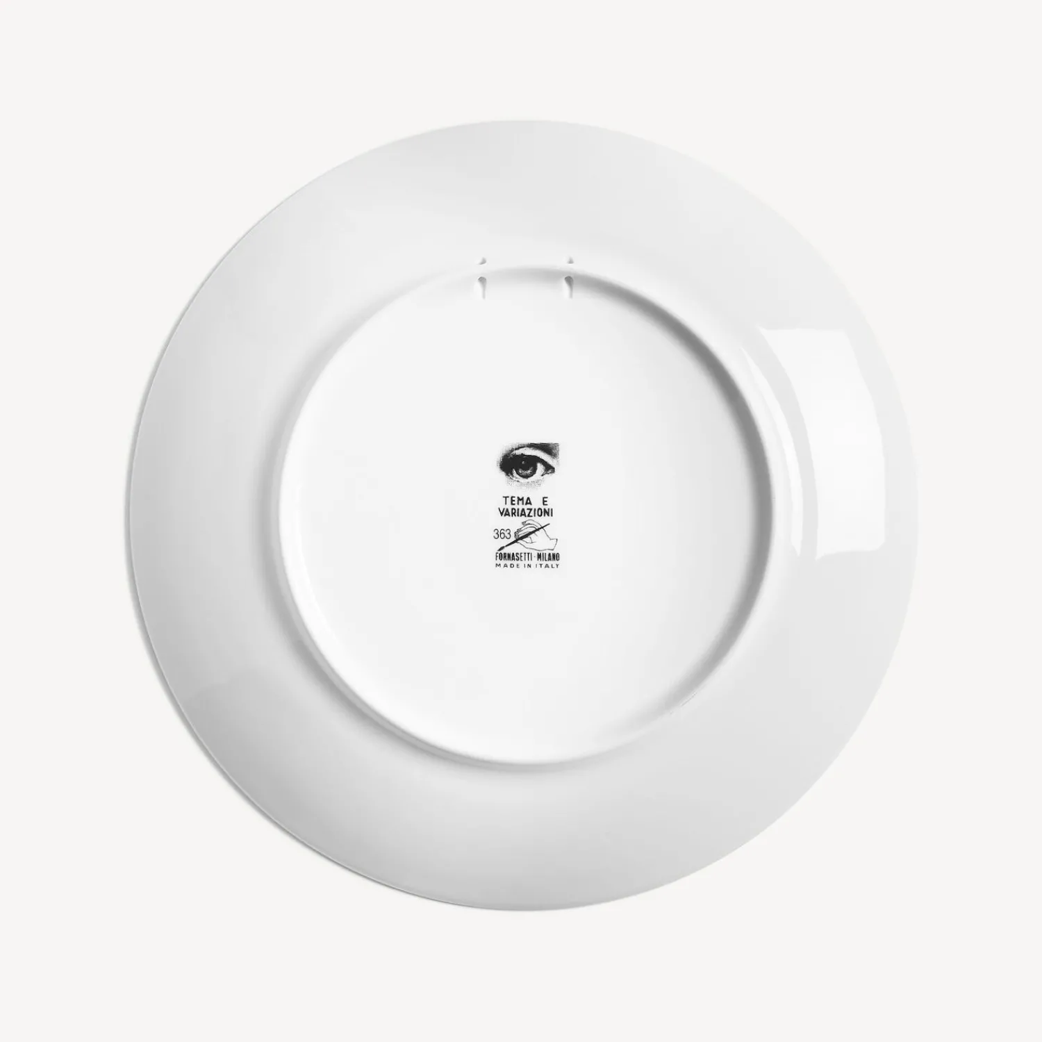 Animals<Fornasetti Wall Plate Tema E Variazioni N.363 White/Black