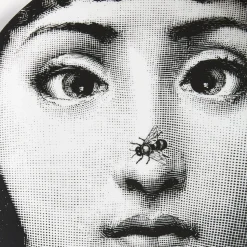 Animals<Fornasetti Wall Plate Tema E Variazioni N.363 White/Black